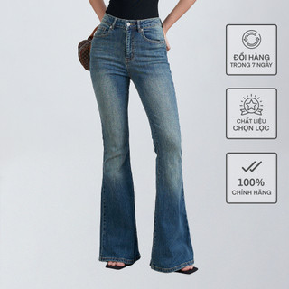 Quần Jeans Mài Ống Loe Nữ BUSY Jeans Mềm Co Giãn QJL2