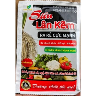Phân Siêu lân kẽm 25g. Siêu ra rễ, khắc phục vàng lá nghẹt rễ