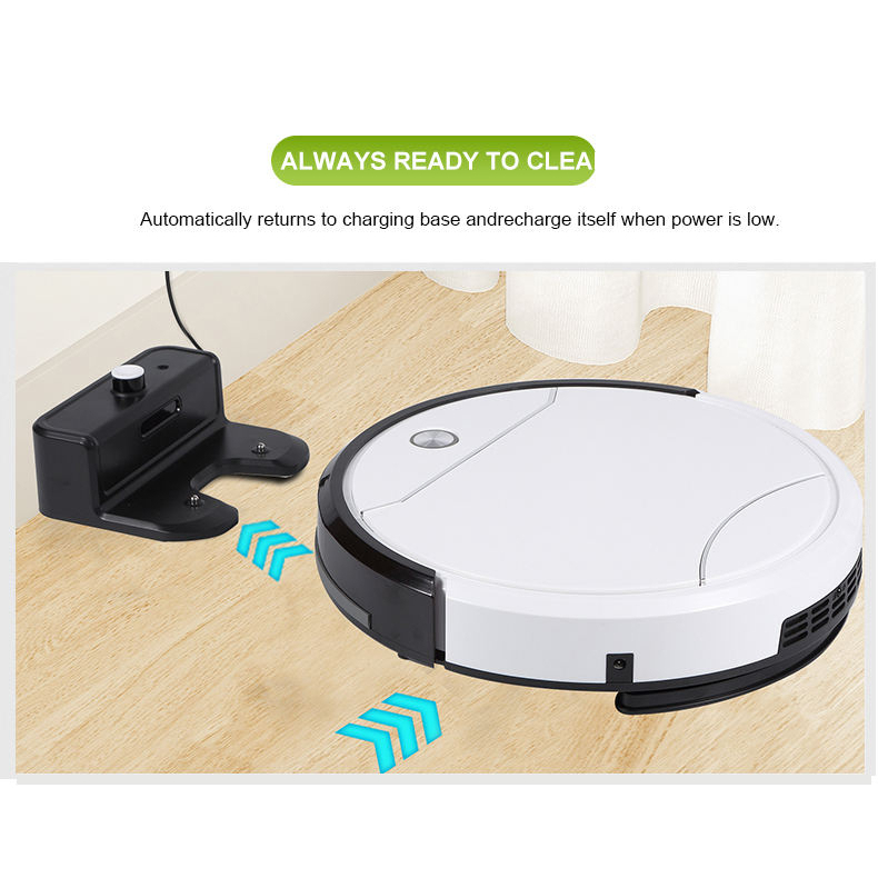 Robot Hút Bụi Lau Nhà Thông Minh Hút sạch Cát Bụi Lông Chó Mèo Tóc rụng Giấy - Chống Rơi - Pin Trâu Hyperrock D502 Pro