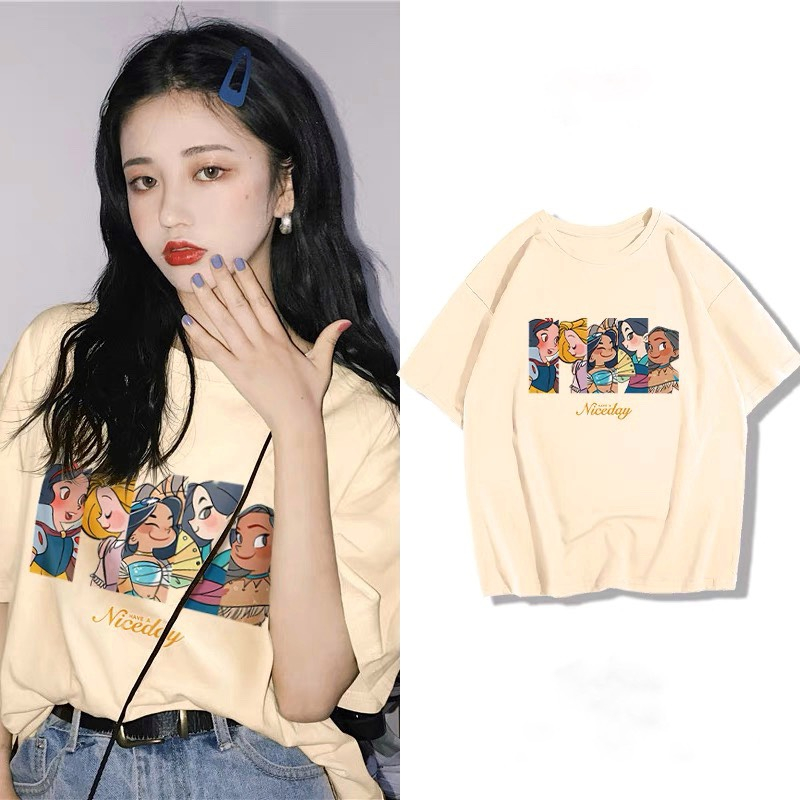 Áo Thun Cotton Tay Ngắn Cổ Tròn NICEDAY Thời Trang Mùa Hè Phong Cách Hàn Quốc Cho Nữ MA067 | BigBuy360 - bigbuy360.vn