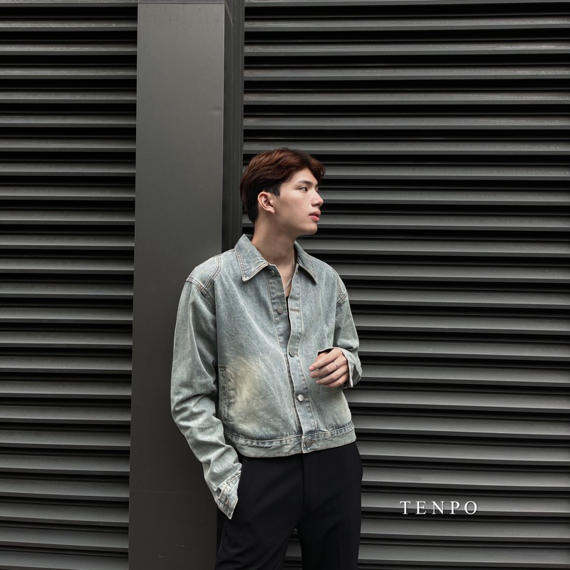Áo Khoác Bò Form Crop TENPO | Denim Jacket Crop AK02