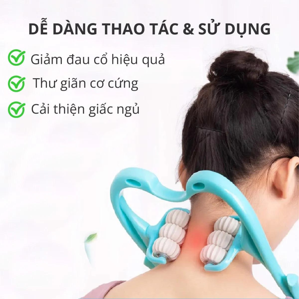 Cây massage cổ 6 con lăn MK346