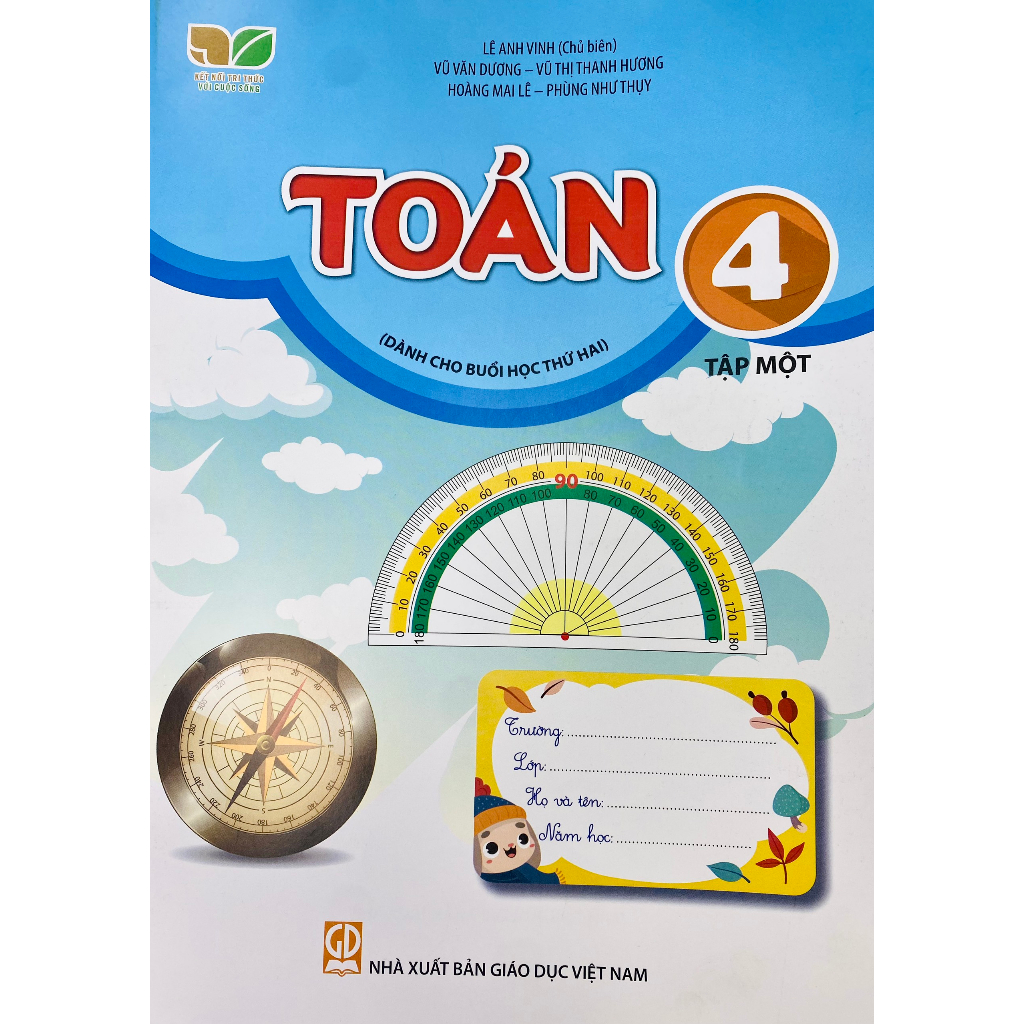 Sách - Combo 2 cuốn Toán lớp 4 tập 1+2 dành cho buổi học thứ hai (Kết nối tri thức với cuộc sống)