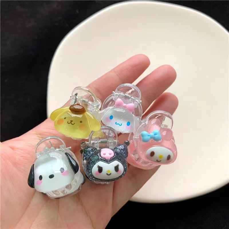 Kẹp tóc càng cua nhí hoạt hình nhiều kiểu, Cài tóc đính charm dễ thương đáng yêu Sanrio