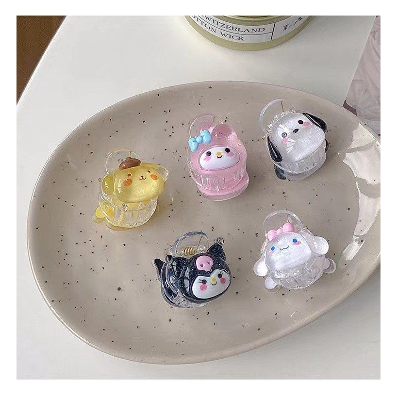 Kẹp tóc càng cua nhí hoạt hình nhiều kiểu, Cài tóc đính charm dễ thương đáng yêu Sanrio