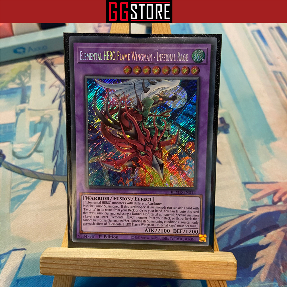 Elemental HERO Flame Wingman - Infernal Rage - BLMR-EN012 - Secret Rare 1st Edition