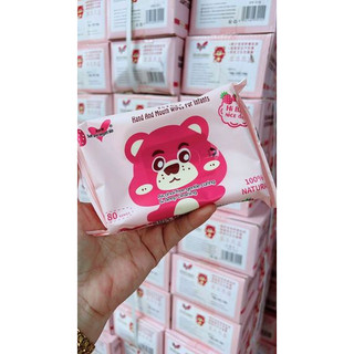 Khăn Giấy Ướt Gấu Dâu