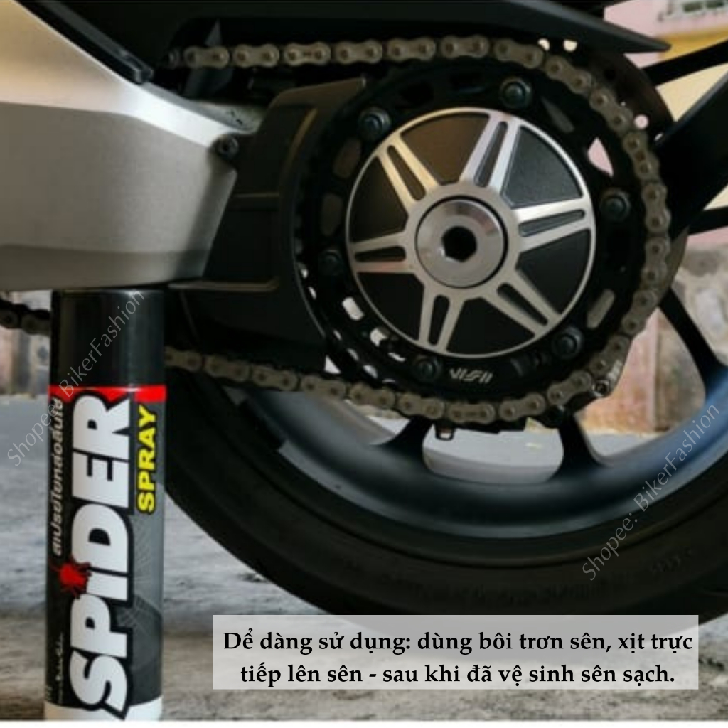 Chai Xịt Sên, Bôi Trơn, Dưỡng Sên SPIDER SPRAY 600ml