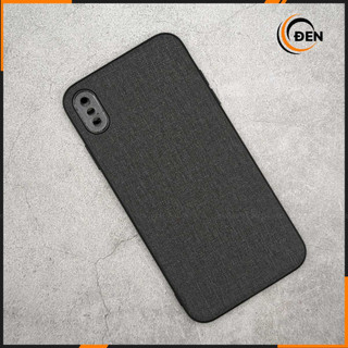[xả hàng] Ốp lưng Iphone XS Max ip vân vải Jean chống bám vân tay mồ hôi chất liệu nhựa viền camera