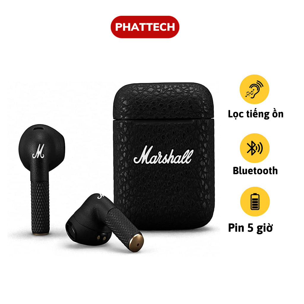 Tai Nghe Bluetooth PHATTECH Marshall Phiên Bản Đặc Biệt Thiết Kế Cao Cấp Âm Thanh ANC bảo hành12T