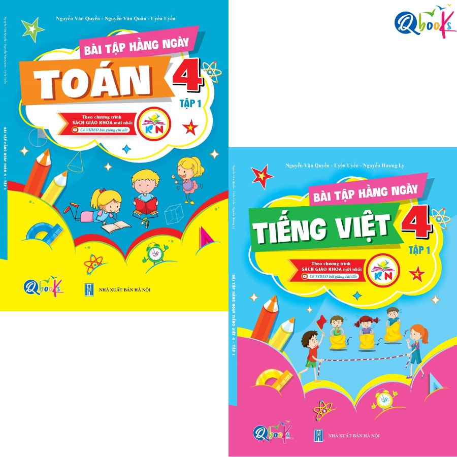 Sách - Combo Bài Tập Hằng Ngày Toán và Tiếng Việt 4 - Tập 1 - Kết Nối Tri Thức Với Cuộc Sống (2 cuốn)