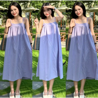 Váy bầu,đầm bầu hai dây mặc đi chơi,đi biển,mặc ở nhà,chất đũi gân cực mát
