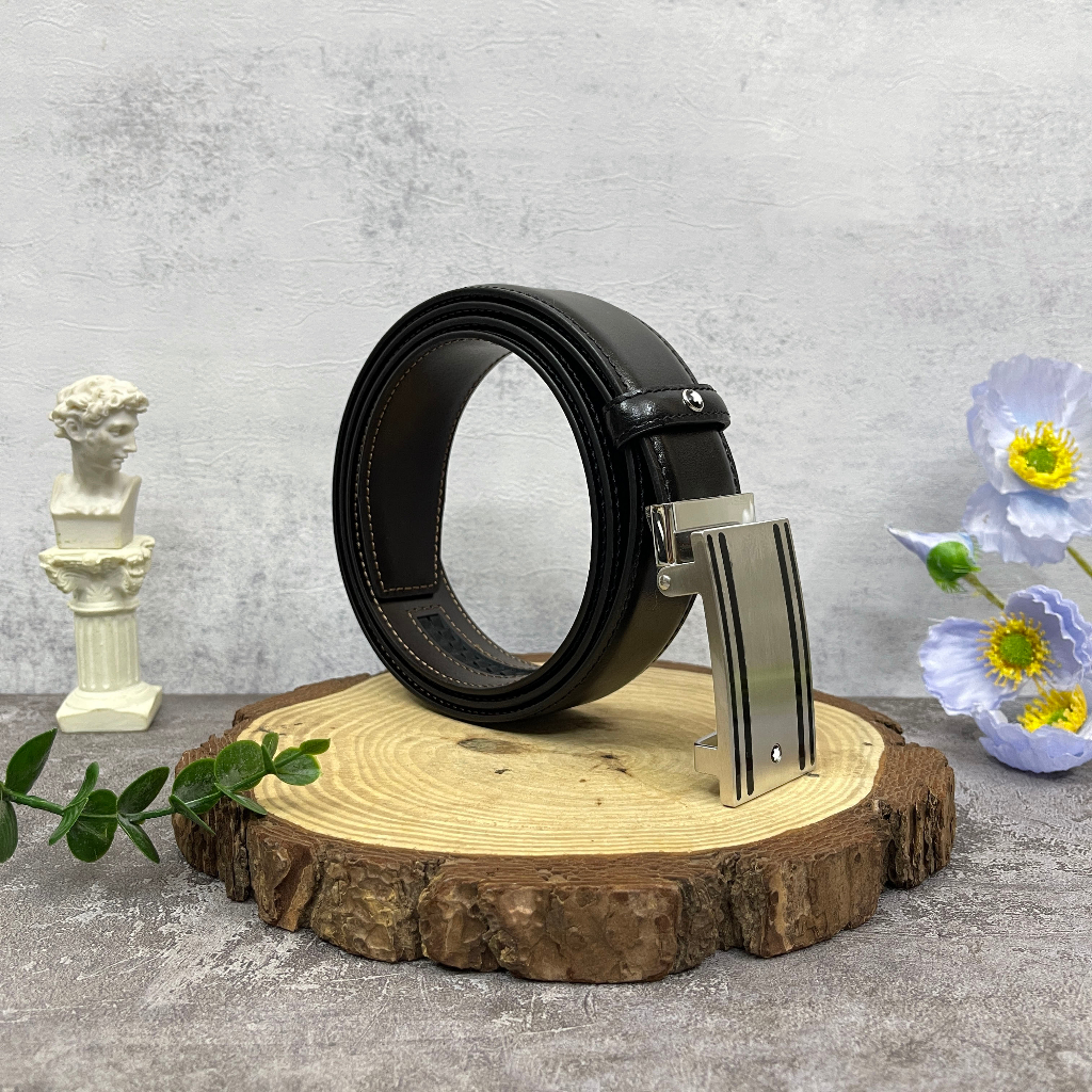 Dây thắt lưng cao cấp Monblanc Belt Rectangular Mat Stainless Steel