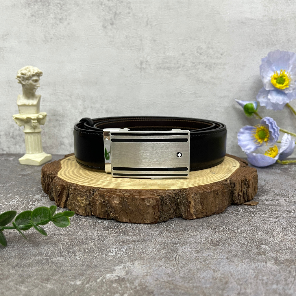 Dây thắt lưng cao cấp Monblanc Belt Rectangular Mat Stainless Steel