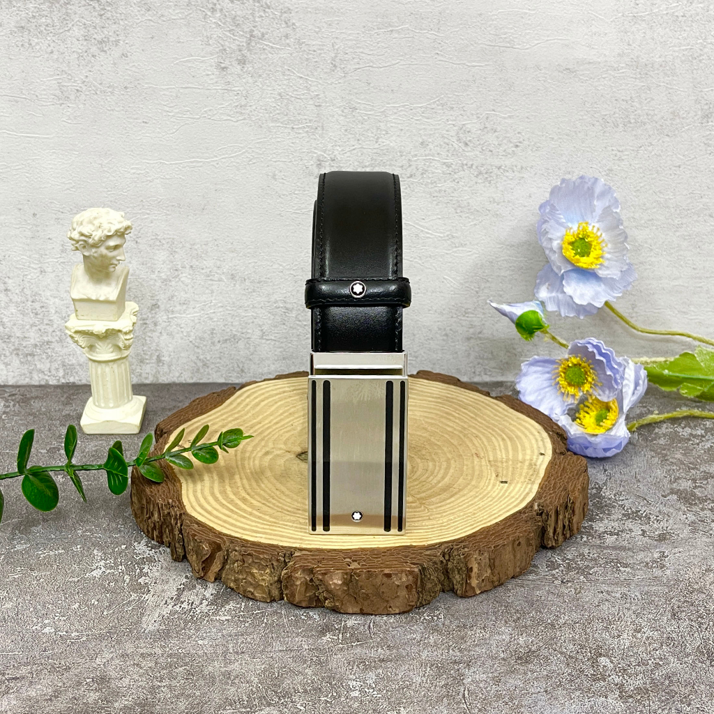 Dây thắt lưng cao cấp Monblanc Belt Rectangular Mat Stainless Steel