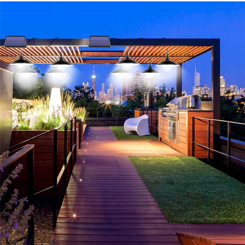 Bóng Đèn LED Năng Lượng Mặt Trời Hai Đầu Chống Thấm Nước Treo Trần Nhà-Bóng đèn LED treo trong nhà sử dụng năng