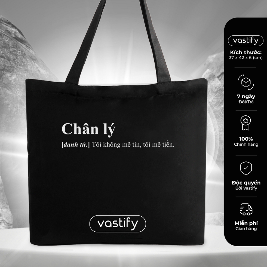 Túi tote vải canvas túi đeo vai đi học đi chơi Vastify Q009 có ngăn phụ có khóa kéo miệng thời trang phong cách Hàn Quốc