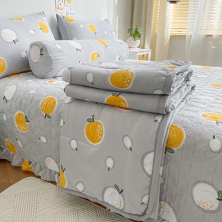 Bộ chăn ga gối đũi 5 món ga trần hoa, set 5 món đũi chăn hè ga trần bông hàng nhập