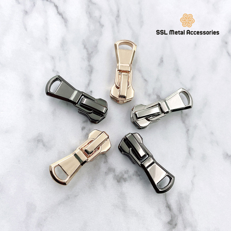 Set 5 đầu khóa kim loại dành cho dây kéo kim loại răng 5 thời trang sử dụng cho balo, quần áo,.. alloy  puller DS-086 #5