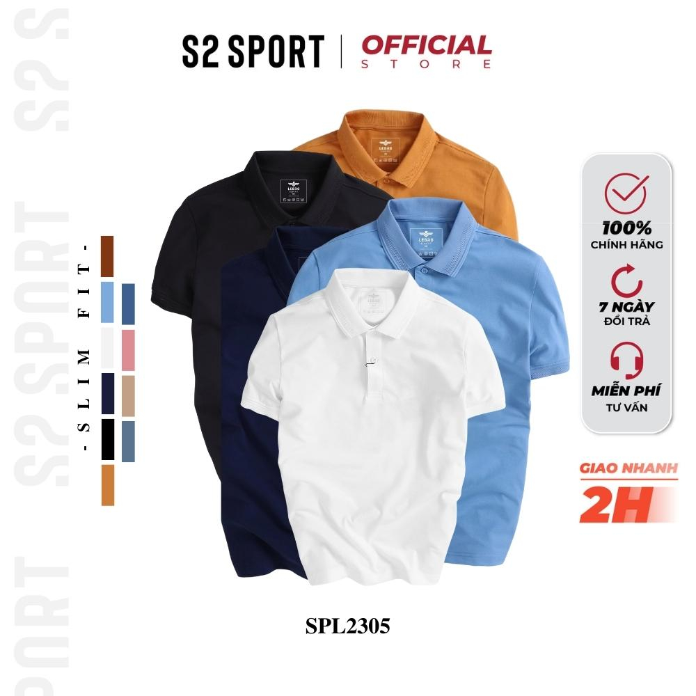 Áo polo nam trơn S2 SPORT SPL2305 thun có cổ ngắn tay (10 màu) basic vải cotton CVC cao cấp co giãn 4 chiều thoáng khí