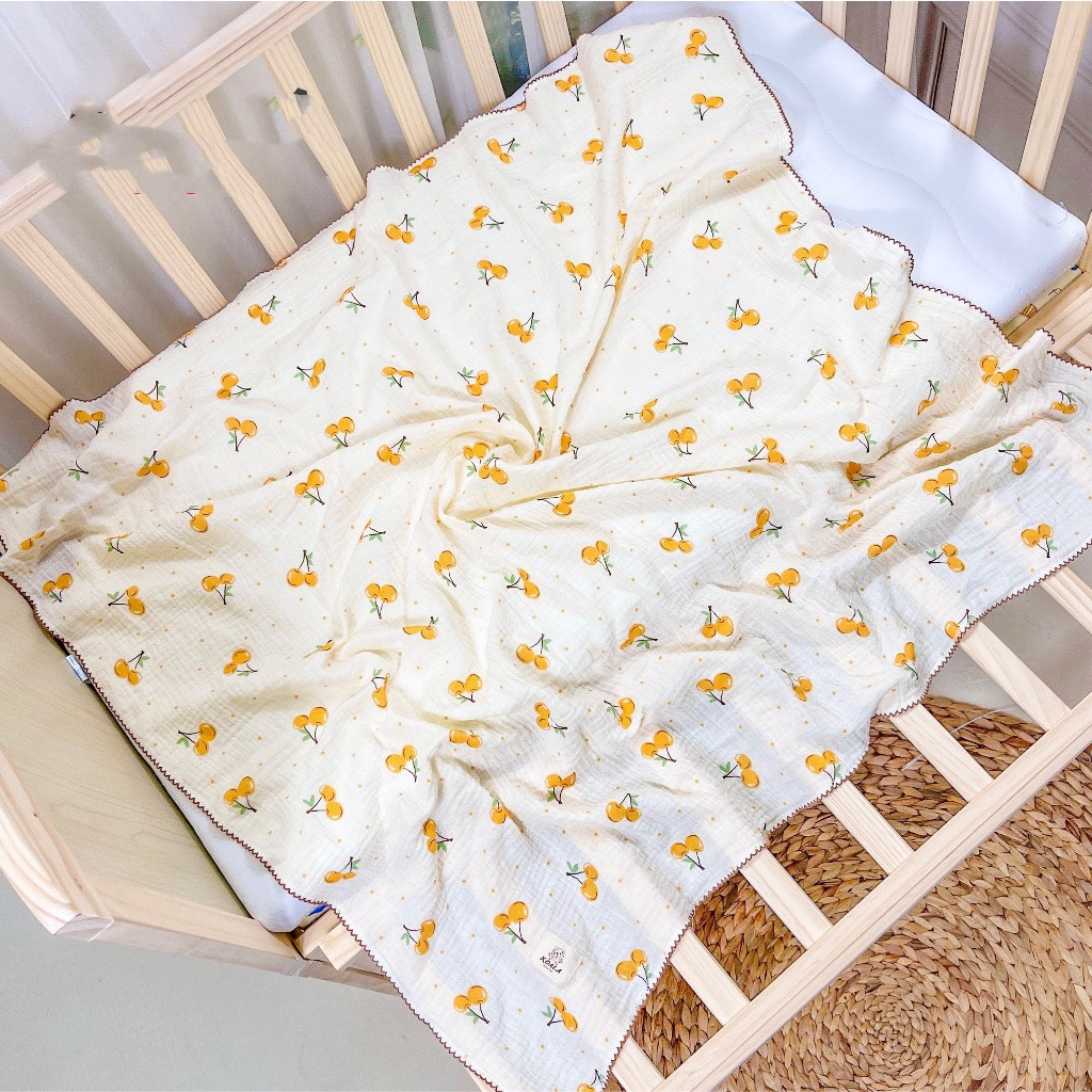 Khăn tắm Muslin Organic  dòng 2 lớp MORRY- KILUTA - jBON  kích thước 90x 100 cm