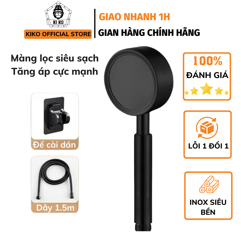 Vòi Hoa Sen Kiko Inox Không Gỉ Chịu Lực Tăng Áp Mạnh