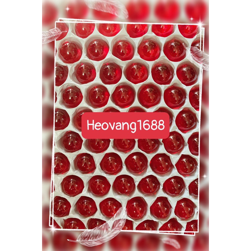 1 viên bi thuỷ tinh màu đỏ trong suốt - bi trang trí và quà lưu niệm