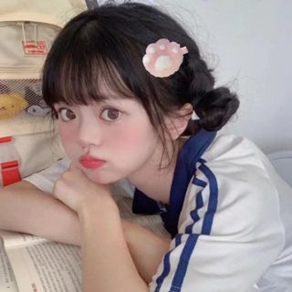 Beautycoco🍊Kẹp Tóc Hình Chân Mèo Màu Hồng Dễ Thương Cho Nữ