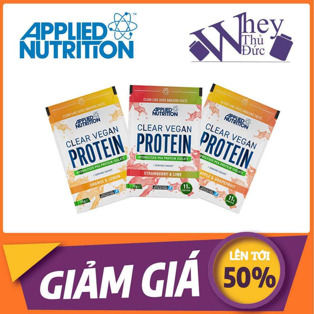 Sample Clear Vegan Protein Applied Nutrition 1 lần dùng - Whey thực vật tách sữa hương trái cây