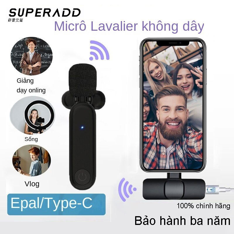 Ve áo Micro không dây hoàn hảo cho các cuộc phỏng vấn, podcast, micro cho vlogging không dây