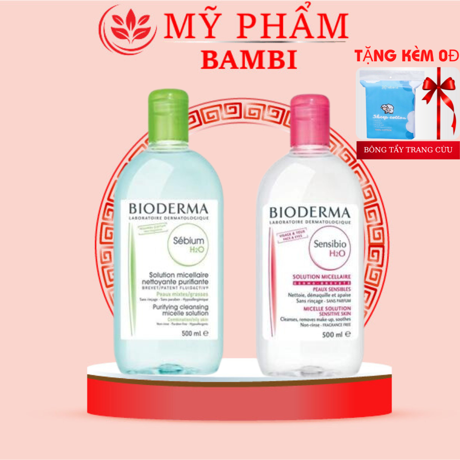 Nước tẩy trang bioderma 500ml cho da dầu, da khô và da nhậy cảm