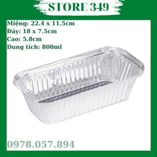 50 Khuôn Giấy Bạc Hình Chữ Nhật 800ml