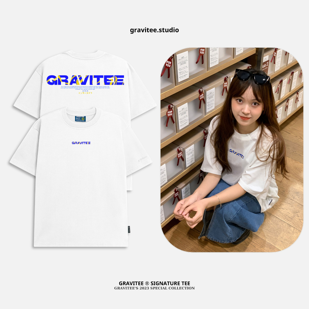Áo thun Unisex Gravitee Signature/ White