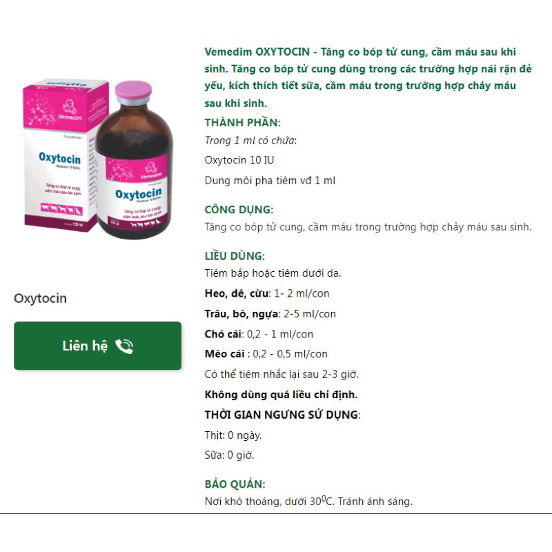Oxytocin 50ml vemedim