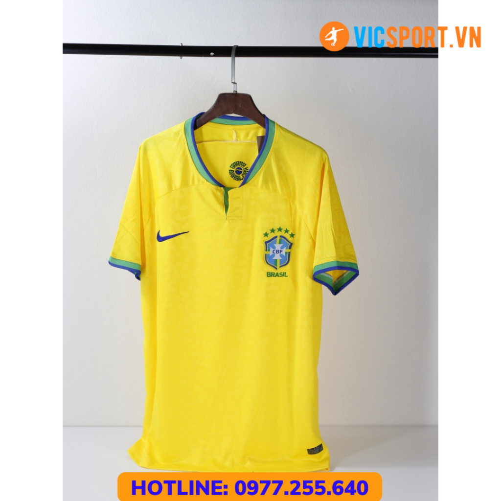 Quần Áo Bóng Đá Đội Tuyển Brazil 2023 - 2024 - Hàng Thái Lan - Vải Mè Cao Cấp - Vicsport