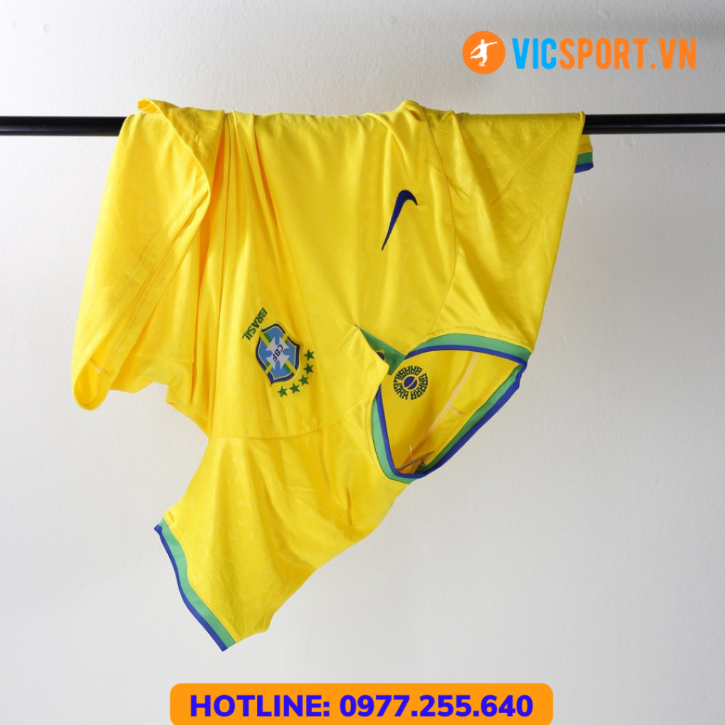 Quần Áo Bóng Đá Đội Tuyển Brazil 2023 - 2024 - Hàng Thái Lan - Vải Mè Cao Cấp - Vicsport