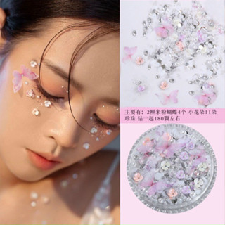 Đá đính mắt make up - miếng dán đính đá trang điểm cho mặt, mắt, tóc, cơ thể nhiều họa tiết lấp lánh.