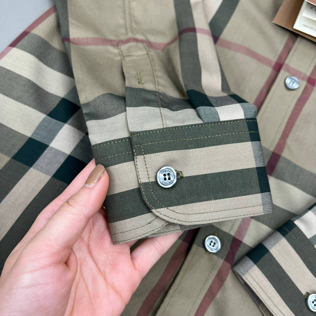 Sơ mi kẻ nam Burbery bản Like Au 1:1 cao cấp nhất