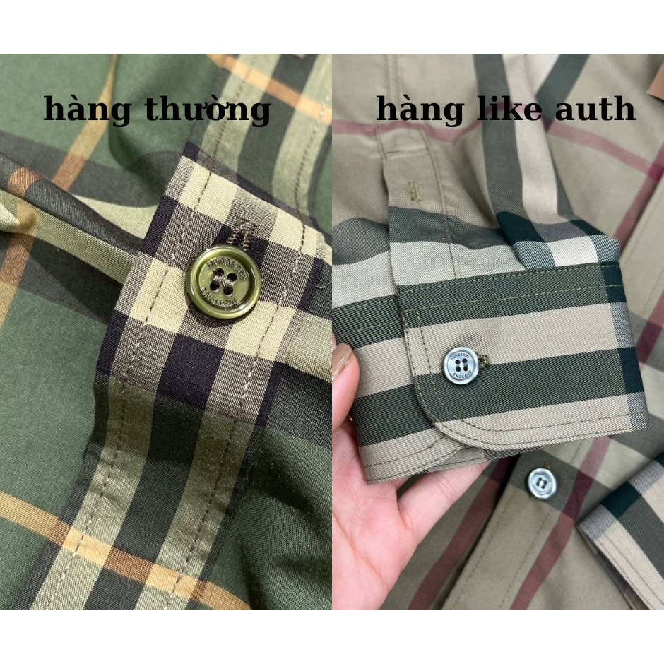 Sơ mi kẻ nam Burbery bản Like Au 1:1 cao cấp nhất