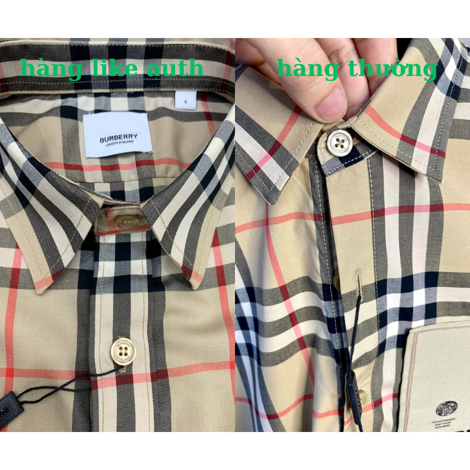 Sơ mi kẻ nam Burbery bản Like Au 1:1 cao cấp nhất
