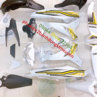 Dàn áo - Bộ vỏ nhựa xe Sirius- sirius RC màu TRẮNG nhựa trắng nguyên sin cao cấp