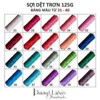Sợi dệt trơn 2mm (Mã từ 21-40)