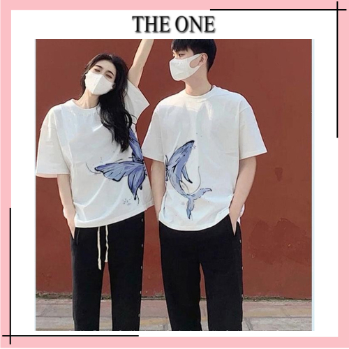 Áo phông unisex form rộng tay lỡ nam nữ LOCAL BRAND. Áo thun cổ tròn cotton THE ONE