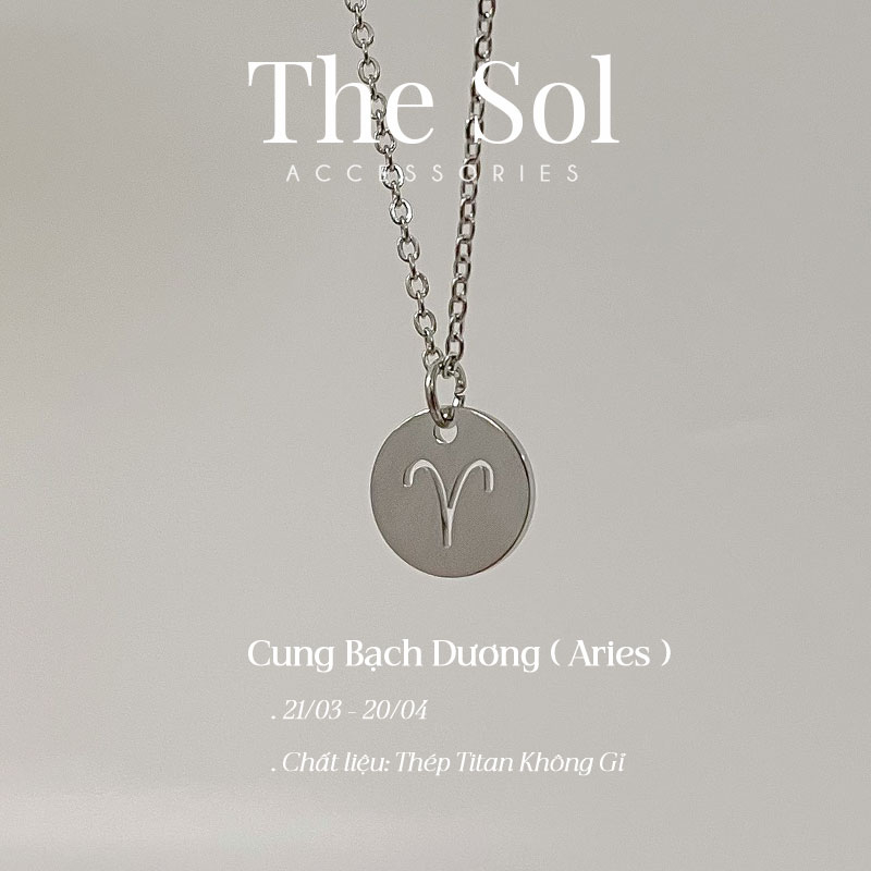 Dây Chuyền/ Vòng Cổ Thép Titan 12 Cung Hoàng Đạo thesol.accessories