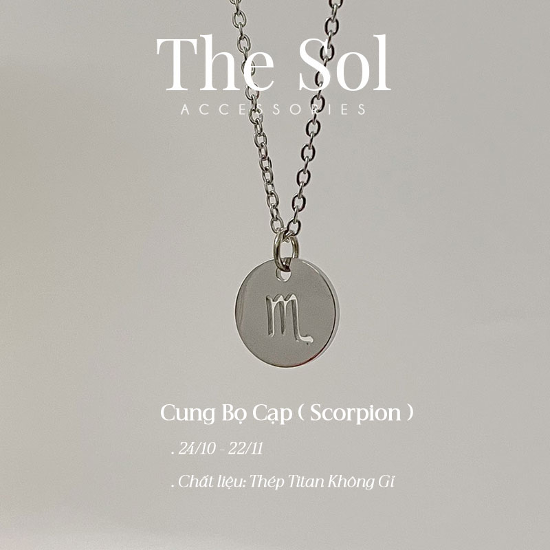 Dây Chuyền/ Vòng Cổ Thép Titan 12 Cung Hoàng Đạo thesol.accessories