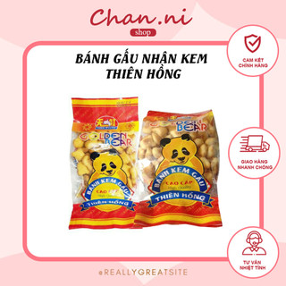 Bánh gấu nhân kem thiên hồng