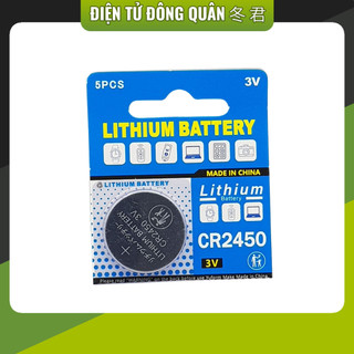 Pin cúc áo lithium cr2450 điện áp 3v