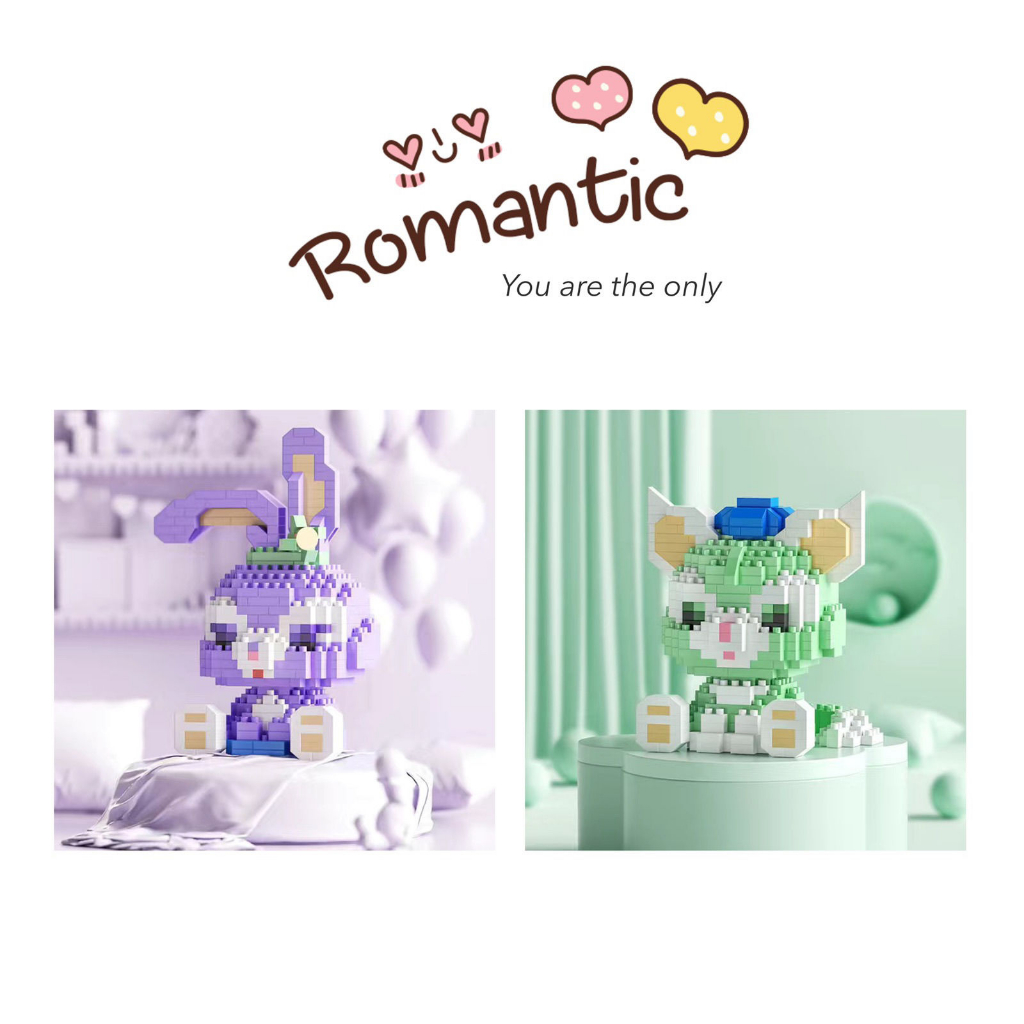 Đồ Chơi Xếp Hình Hoạt Hình , Gấu Dâu , Phi Hành Gia Nhiều Chi Tiết Hamiha Bộ Đồ Chơi Mô Hình Lắp Ráp Cho Bé Gái Bé Trai