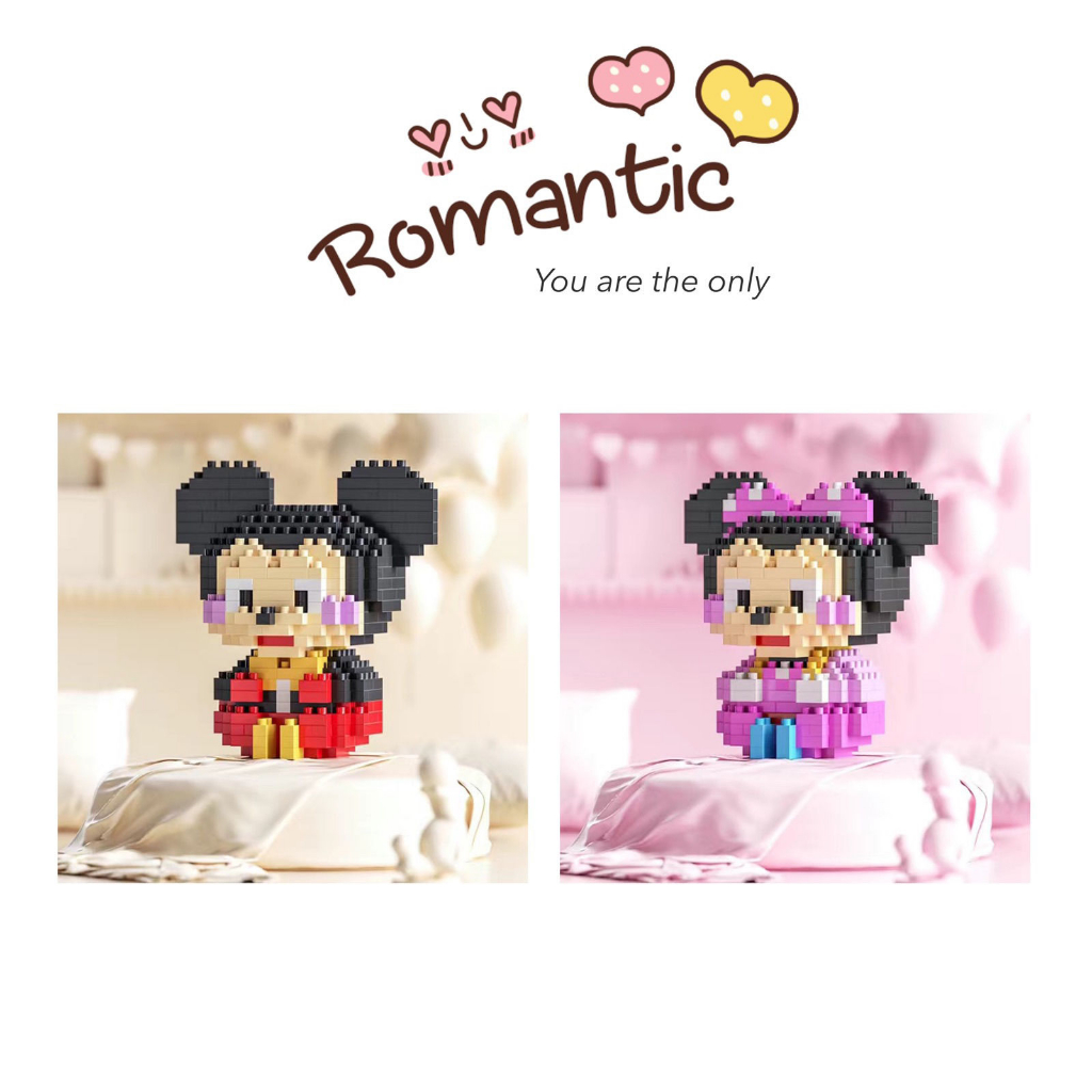 Đồ Chơi Xếp Hình Hoạt Hình , Gấu Dâu , Phi Hành Gia Nhiều Chi Tiết Hamiha Bộ Đồ Chơi Mô Hình Lắp Ráp Cho Bé Gái Bé Trai