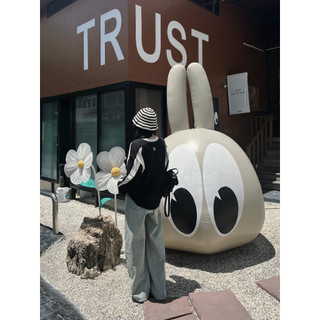 Áo Sweater TSUN Patchwork - Tay Dài - [UNISEX] - Đen - Logo Thêu